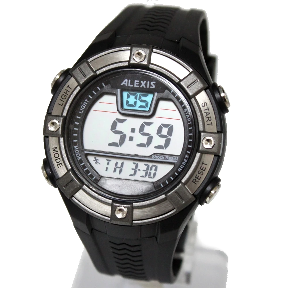 

ALEXIS Brand Sporty Digital Smart Men Watches Date Alarm BackLight Water Resist digital wristwatches DW381D
