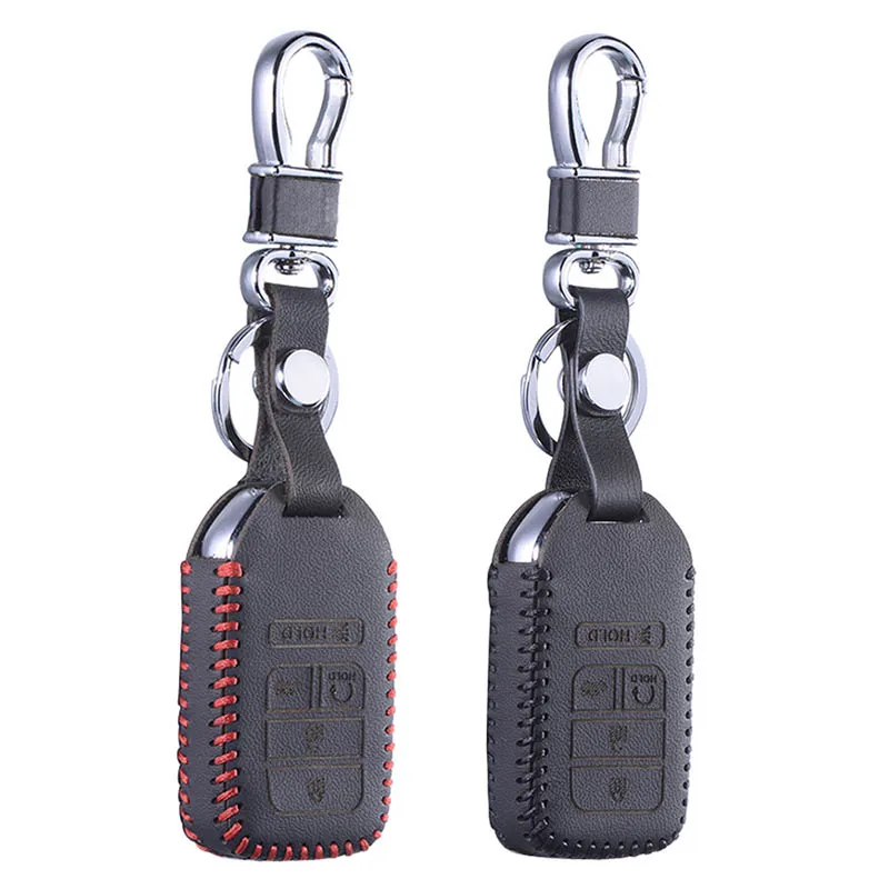Leather Key Cover for Honda Civic Crosstour CRV Pilot Accord Fit Freed entry Remote Chain Shell Case Protection Keychain Keybag |