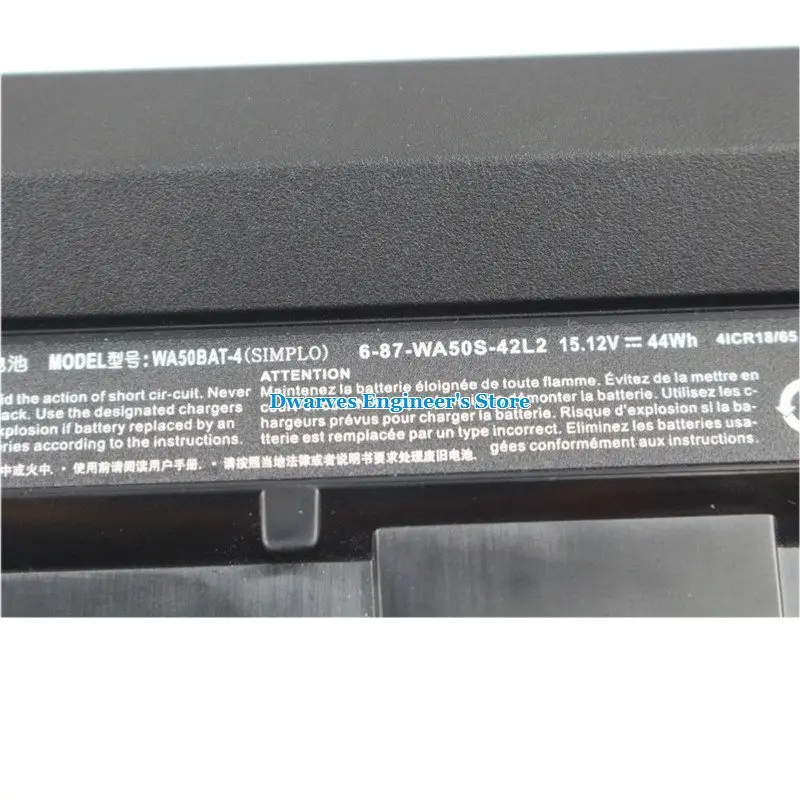 Оригинальный 6 87 WA50S 42L2 WA50BAT 4 Аккумулятор для ноутбука Hasee mg150 15 12 V 44Wh|original laptop