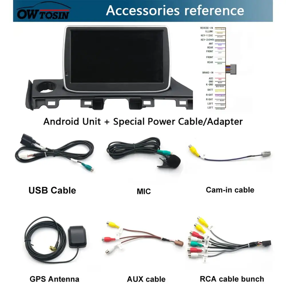 Автомобильный DVD-плеер 9 &quotIPS 1280*720 8 ядер 4 Гб ОЗУ + 64 ПЗУ Android 0 для Mazda 6 III 3 GJ Atenza Mazda6