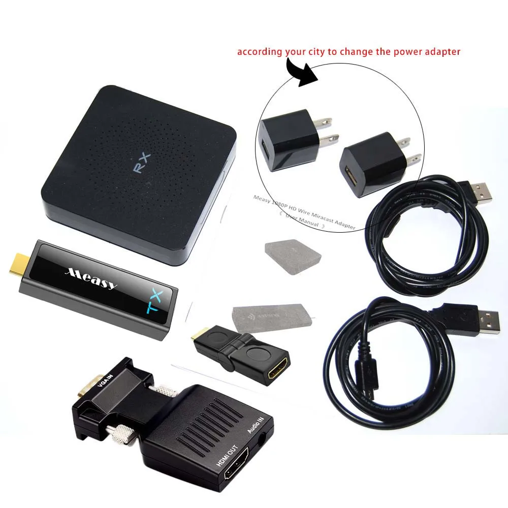 Беспроводной HDMI-передатчик и приемник Measy W2H MINI 2 расширитель HDMI до 30 м/100 футов (W2H +