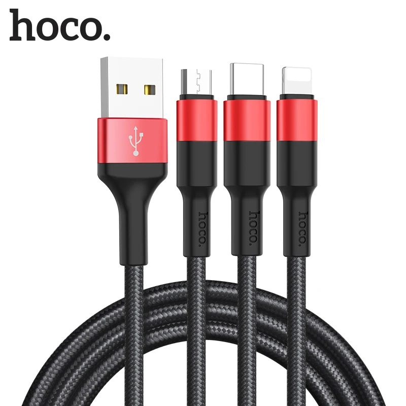 НОСО автомобильное зарядное устройство 3 в 1 USB кабель для передачи данных iPhone X 8 7 6