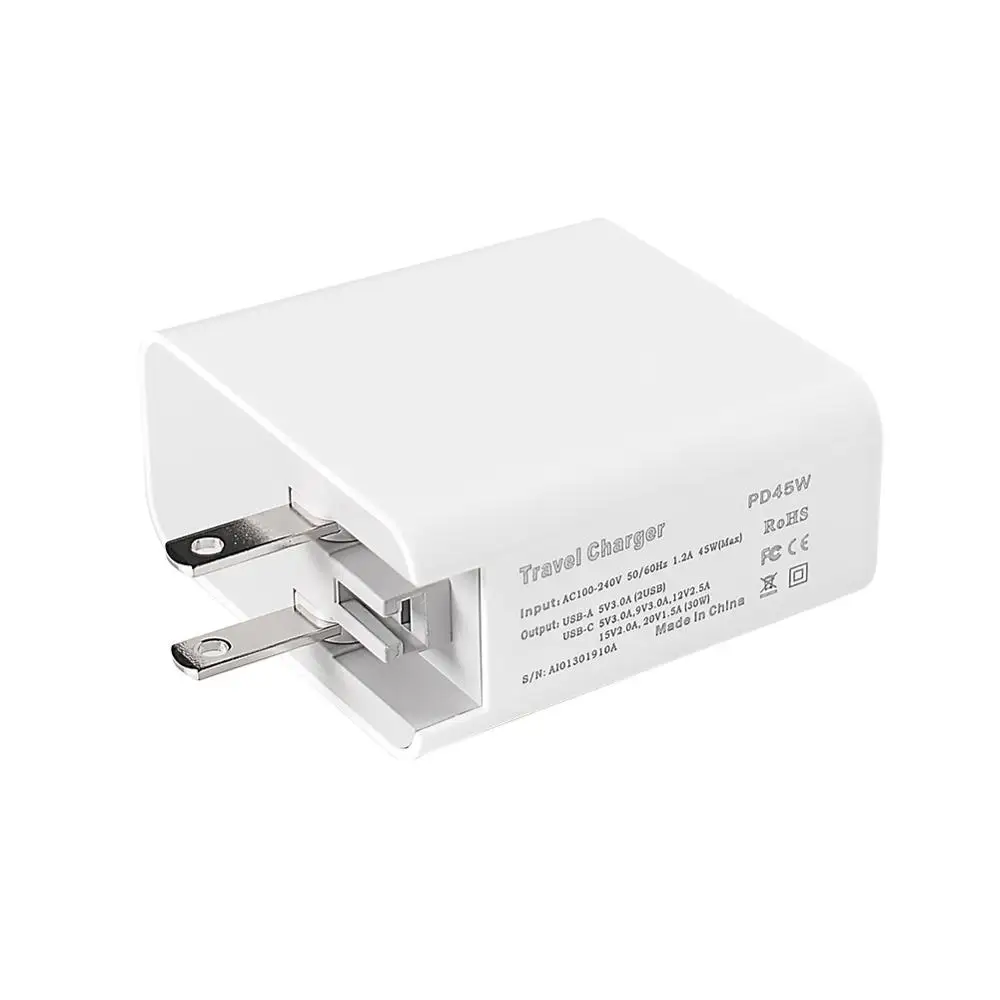 45 Вт настенное зарядное устройство USB C PD адаптер питания для ноутбука MacBook Pro Samsung