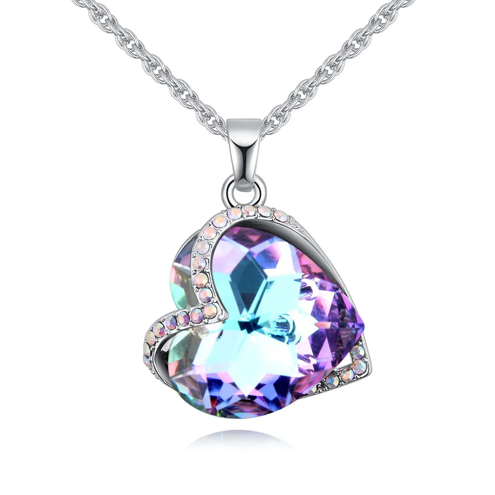 Ожерелья с кристаллами Swarovski модные ювелирные изделия для женщин кулон 2018 Синие