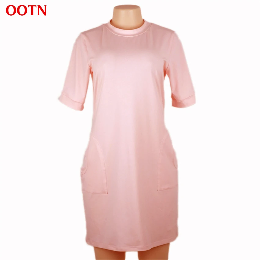 OOTN Хлопковое платье для женщин розовый Сарафан женский на лето и весну два