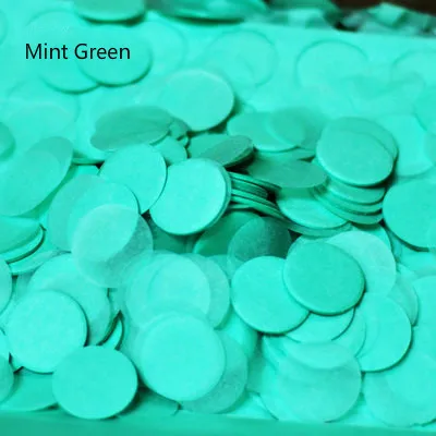 mint blue 10 г в пакете 1 дюйм яркие цвета Круглые Конфетти из папиросной бумаги разбрызгивает шары для свадьбы и дня рождения вечерние украшения стола - Цвет: mint blue
