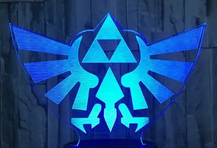 Zelda 1 Легенда о Зельде 3D ночные светильники Настольная лампа Аниме игра дыхание диких визуальная Иллюзия 3d Led Luces Navidad дропшиппинг - Испускаемый цвет: Zelda 1