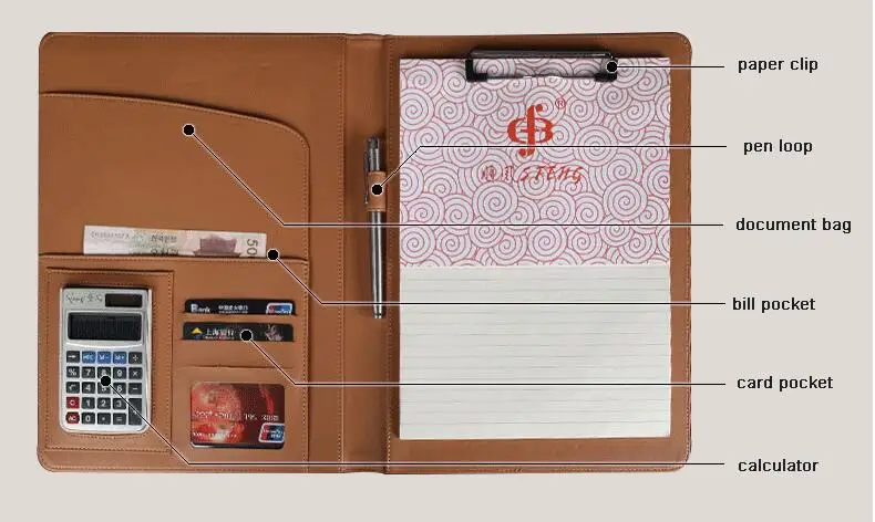 Новый офисный портфель A4 из искусственной кожи папка для документов совещаний