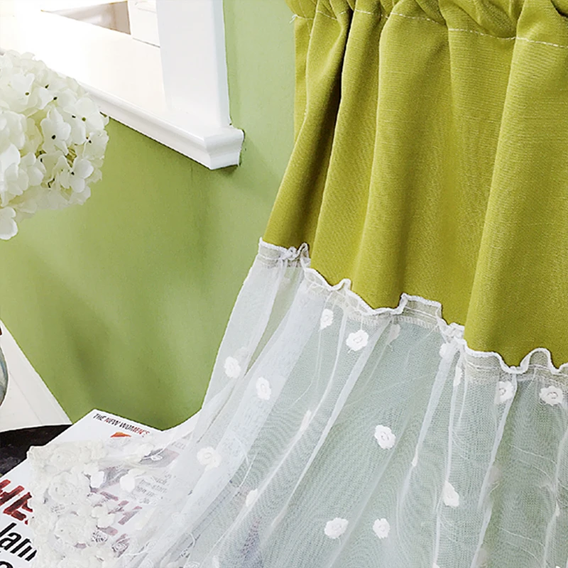 Декоративные кухонные занавески модные кружевные хлопковые в пасторальном