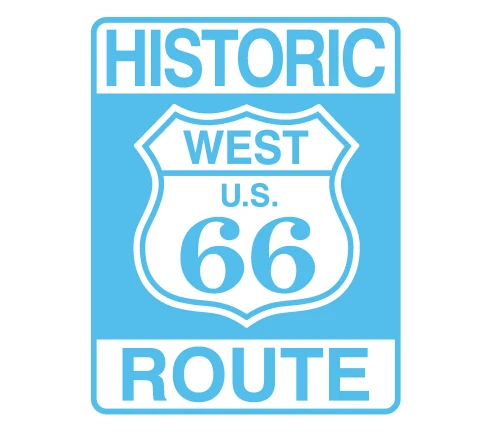 Исторический винтажный жестяной знак Route 66 стикер Классическая наклейка s