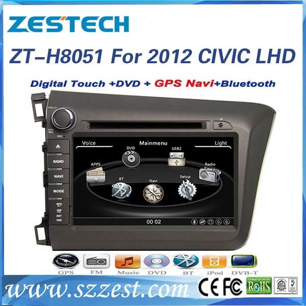 Zestech оптовая продажа навигационная система для Honda Civic 2012 LHD автомобильный