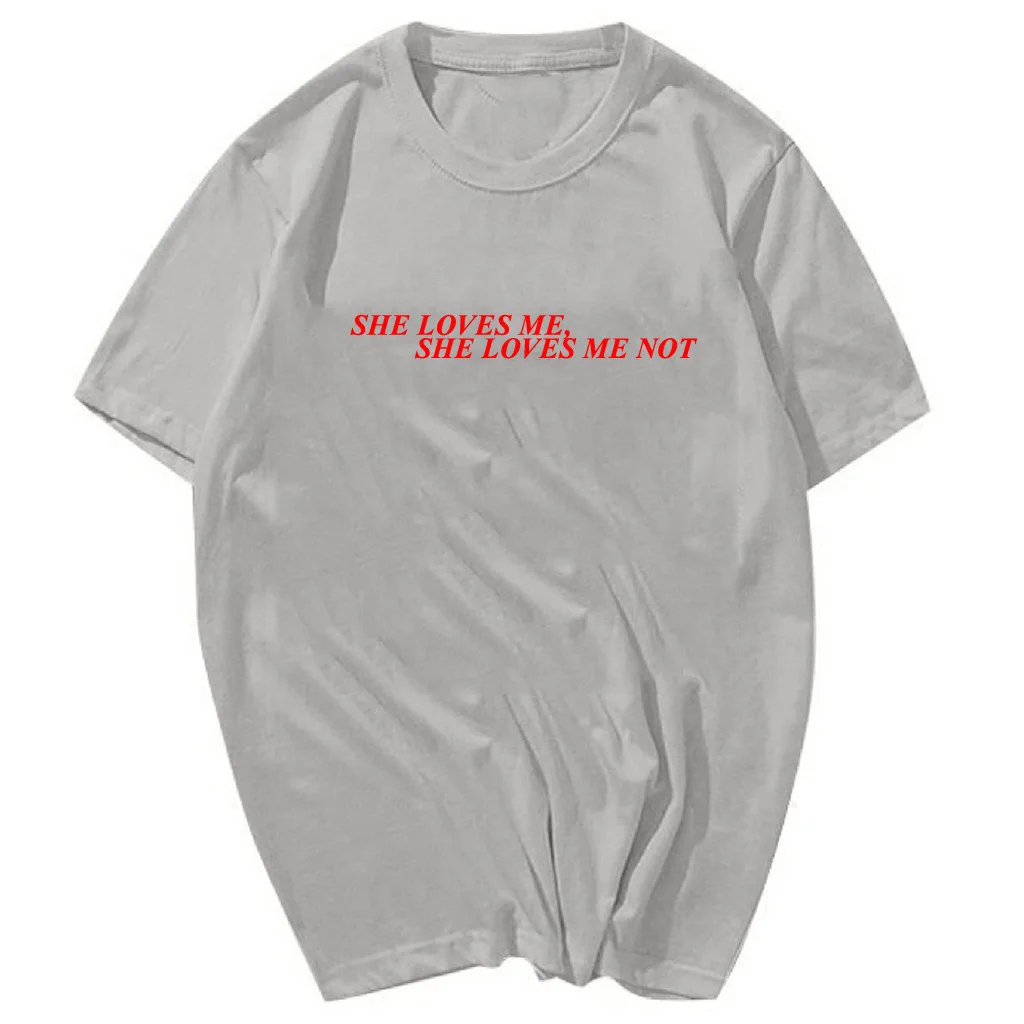 2017 Лето новый бренд горячая Распродажа она любит меня. Футболка с принтом She Loves Me