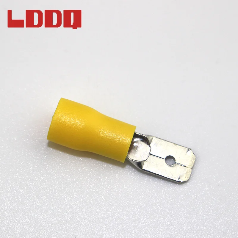 LDDQ 100 шт. 12 10AWG Изолированная контактная обжимная Клемма желтый штекер
