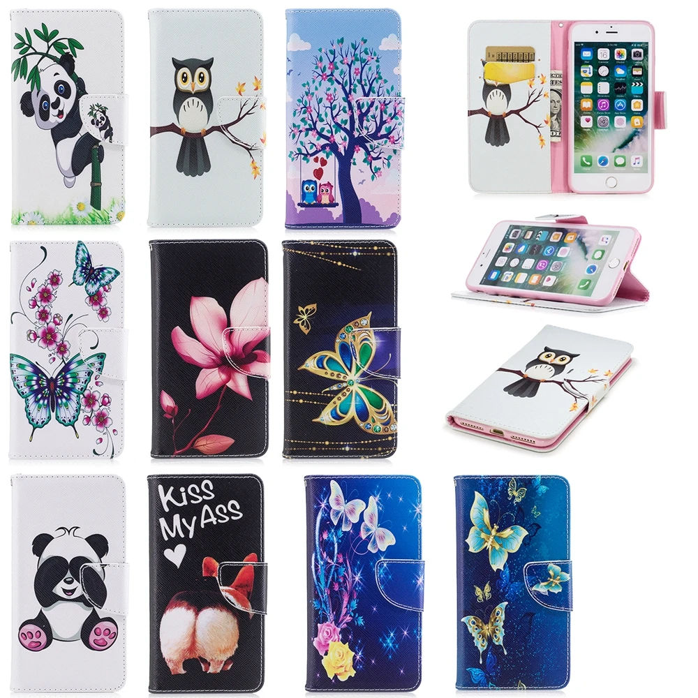 Чехол-книжка для iPhone 7 Plus 8 чехол-книжка из искусственной кожи чехол со