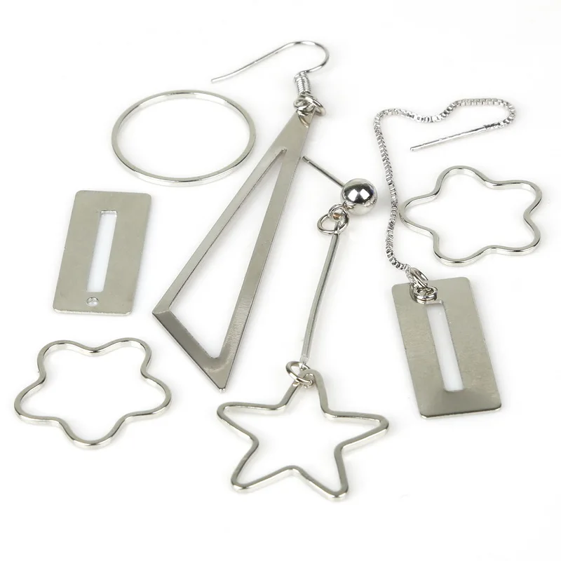 0.8mm-1.5mm Plated Rhodium Different Shapes/Size Charms Pendant Jewelry Findings For Making Earring DIY Accessories | Украшения и