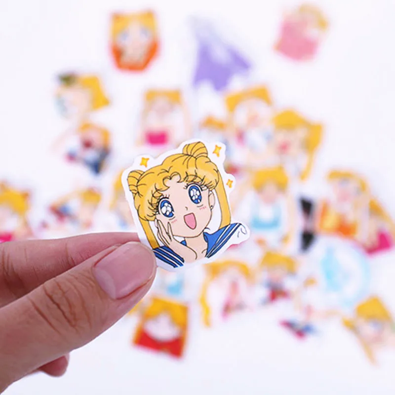 33pcs Anime Sailor Moon Sticker Paster Cartoon Scrapbook Craft Decor Cosplay Costumes Prop Accessories