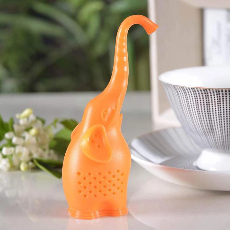 2018 милый маленький слоник ситечко для чая высокое качество силиконовый фильтр