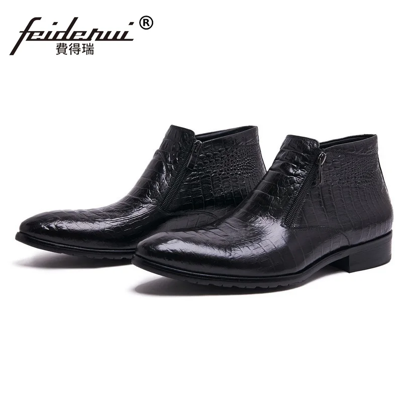 Новое поступление Мужская базовая обувь с крокодилом мужские мотоциклетные