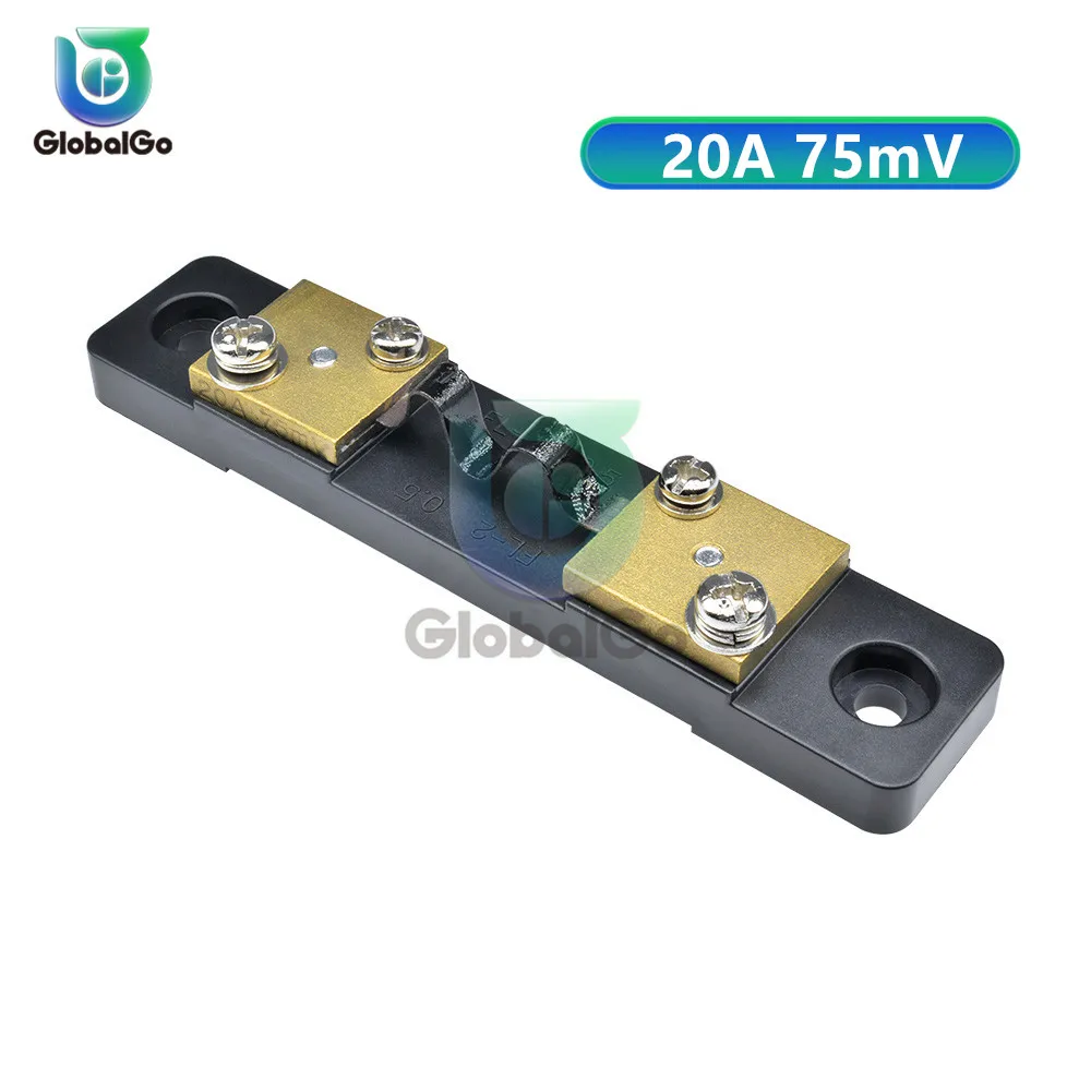 2pcs 20A Цифровой амперметр внешний шунт FL-2 измеритель величины тока измерения шунтирующие резисторы 10A 20A 30A 50A 100A 75mV - Цвет: 2pcs 20A