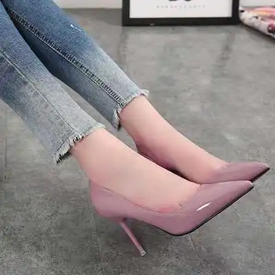 Высокое Качество Натуральная Кожа Туфли На Каблуках для Женщин 2017 Новый бренд