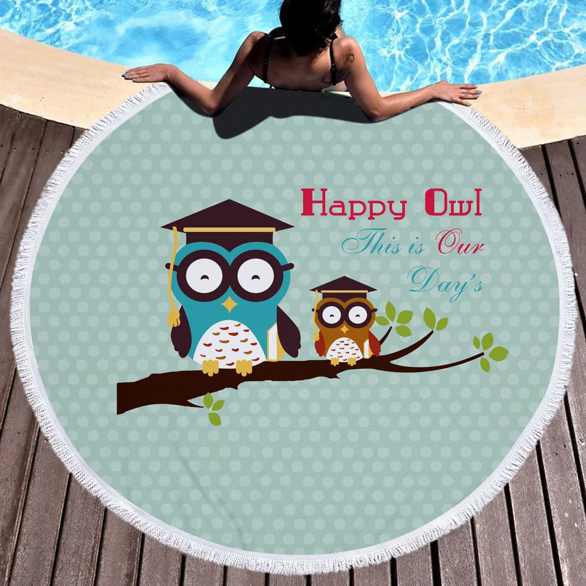 Тропический остров Сова мягкий Быстросохнущий влаговпитывающие Досуг большое