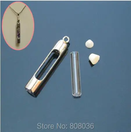 2 компл./лот прозрачная труба металлический медальон Стекло Клетка подвеска для