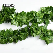 10 стилей, 1 шт., искусственные украшения, яркие Листья лозы из ротанга, влагалище, трава, растения, листья винограда для дома, сада, вечерние, декор B1015