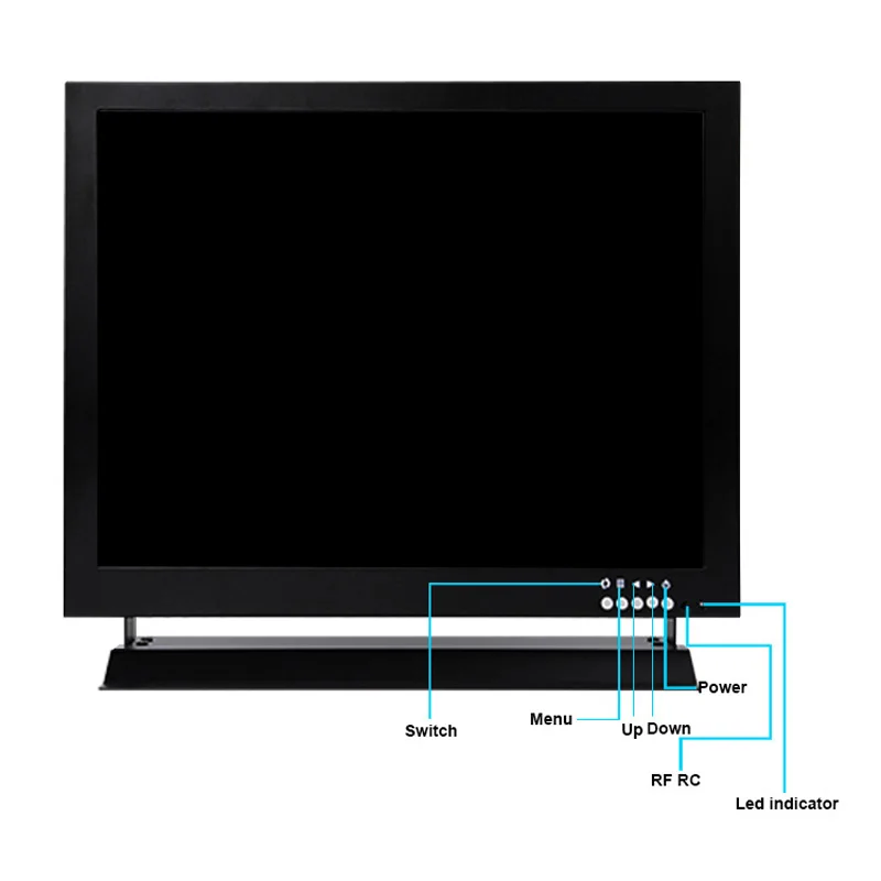 Eyoyo 15 inch HD Resistive Touch Screen Industrial Monitor 1024*768 15&quot TFT LCD CCTV with HDMl VGA BNC Interface | Безопасность и