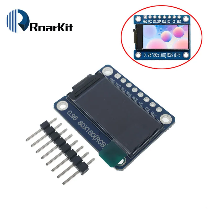 TFT-дисплей 0 96/1 3 дюймов IPS 7P SPI HD 65K полноцветный ЖК-модуль ST7735 Привод IC 80*160 (не OLED)