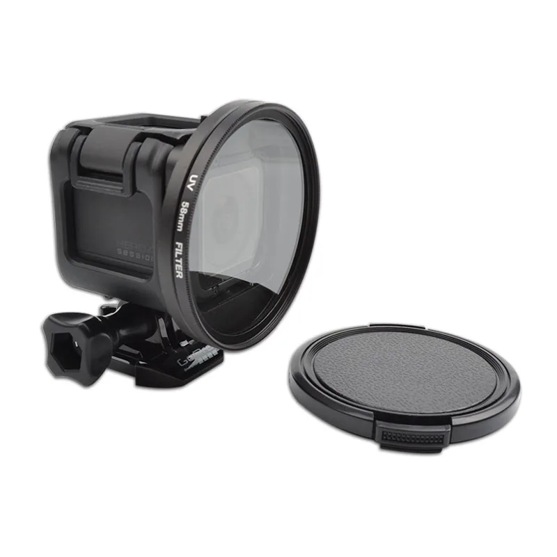 УФ фильтр для объектива 58 мм + переходное кольцо крышка Lente Protector Filtro Go pro Hero 4 5 Session