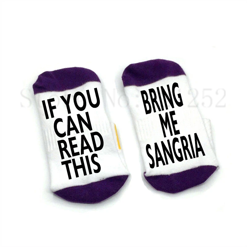 Носки If you can read this bring me Sangria хлопковые эластичные удобные унисекс Новые винные
