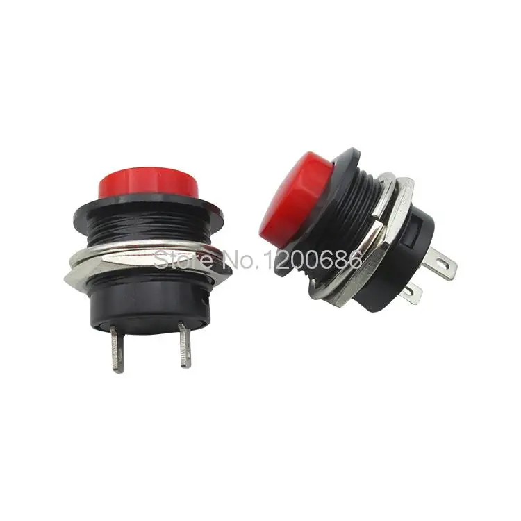 

2 Piece Button switch button Jog switch 16MM red no lock switch