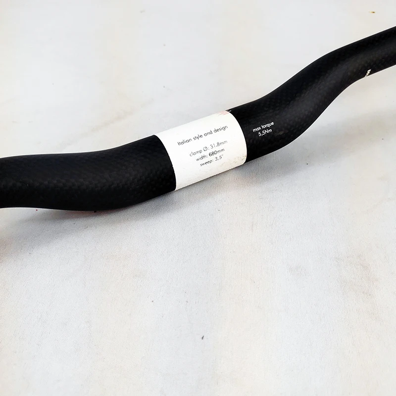 Рыцарский руль велосипеда в форме Ласточки углеродное волокно матовая отделка