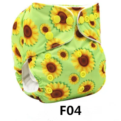 F04 Baby Washable Reusable Cloth Diaper Waterproof Adjustable Cloth Nappy Baby Cloth Diaper Cover With 1pc Microfiber Insert - Цвет: F04