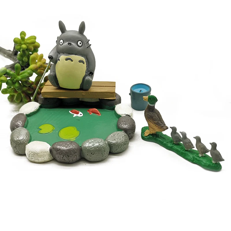 Винтажная Статуэтка для бассейна модель прудов украшение из смолы дома