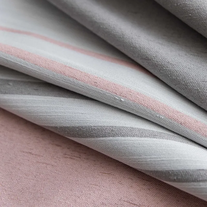 pink cloth Занавески в желтую полоску в скандинавском стиле для гостиной серые затемненные занавески белая прозрачная вуаль для окна спальни ZH029& 30 - Цвет: pink cloth
