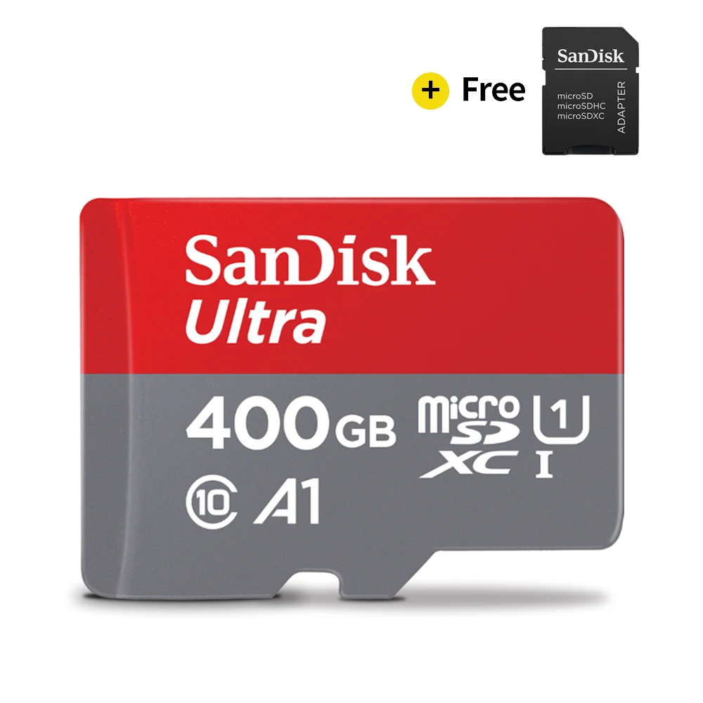 Двойной Флеш накопитель SanDisk A1 слот для карт памяти 200 ГБ 128 Гб 64 98 МБ/с. 32 Micro sd карта