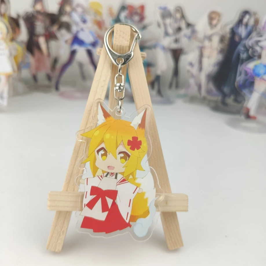 

Anime The Helpful Fox Senko-san Sewayaki Kitsune no Senko-san Senko Cosplay Double Side Acrylic Figure Keychain Decor Pendant