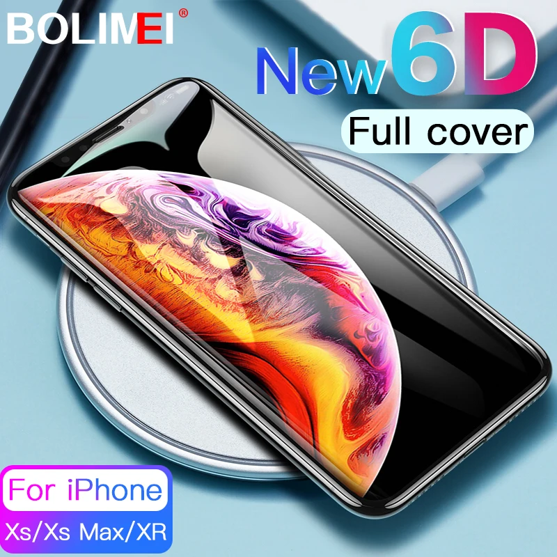 6D закаленное Стекло для iPhone Xs X XR XS MAX Экран пленка на весь экран на защитной Стекло для iPhone X XR XS Max пленка