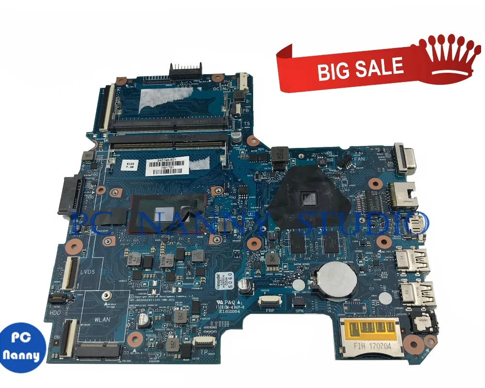 PCNANNY для HP 340 G3 материнская плата ноутбука 845198 601 001 I3 6100U SR2EU 6050A2811101 MB A01