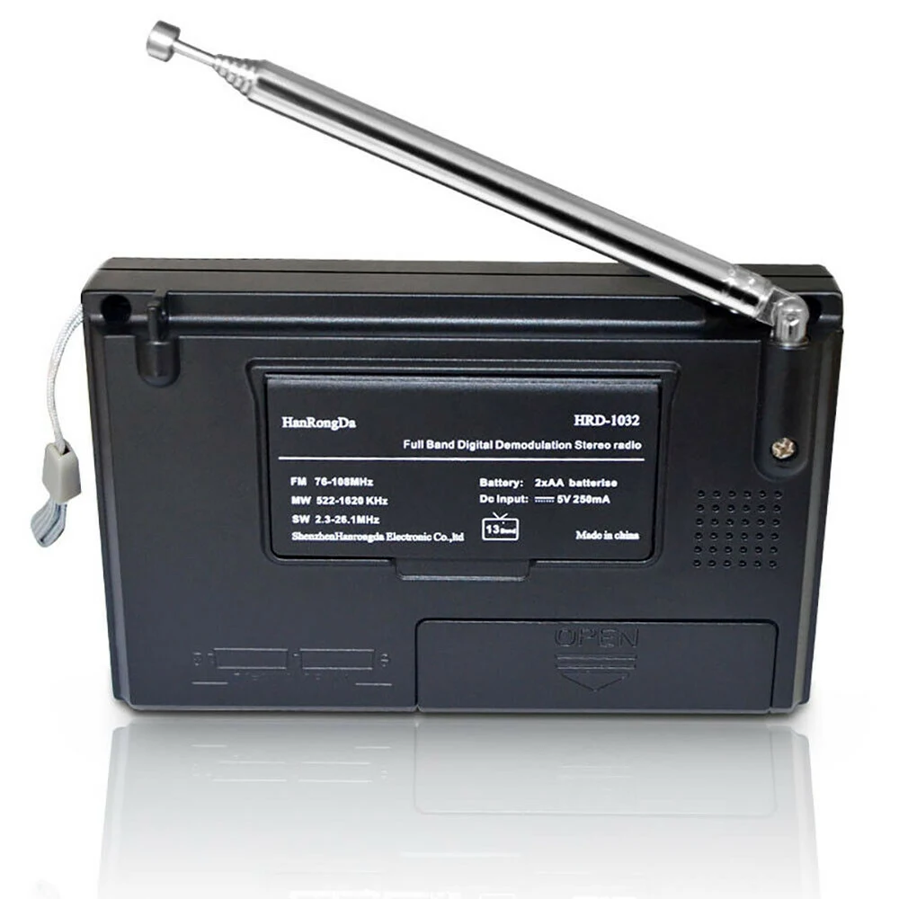 Портативный Полнодиапазонный цифровой тюнер MW/AM/FM/SW мультиполосный стерео