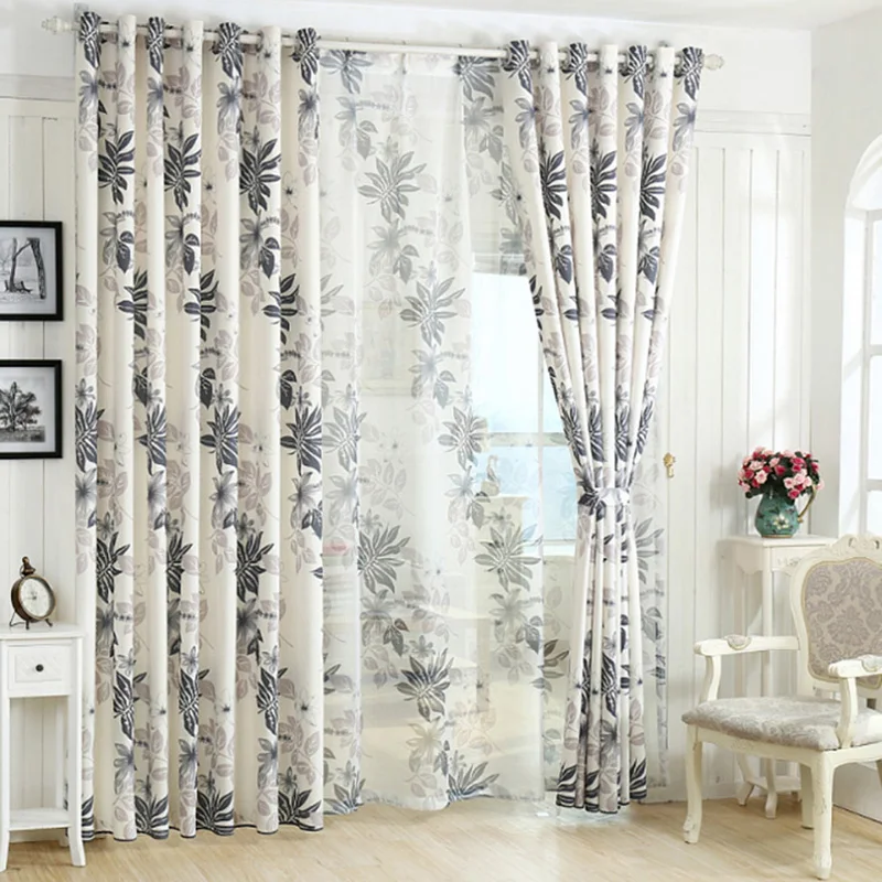 LifeTree искусственные шторы из хлопка и льна с принтом для гостиной спальни оконные