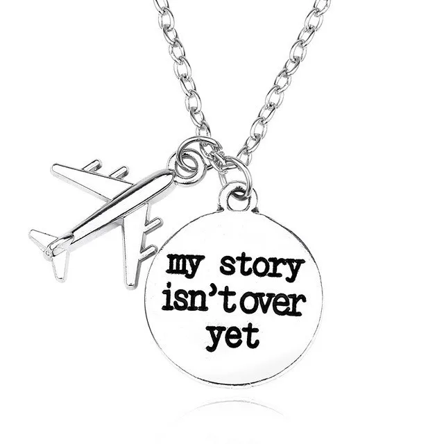 my story Airplane Мода Бумага самолет Цепочки и ожерелья вырвать одном направлении Подвески для Для мужчин Для женщин Модные украшения Прямая - Окраска металла: my story Airplane