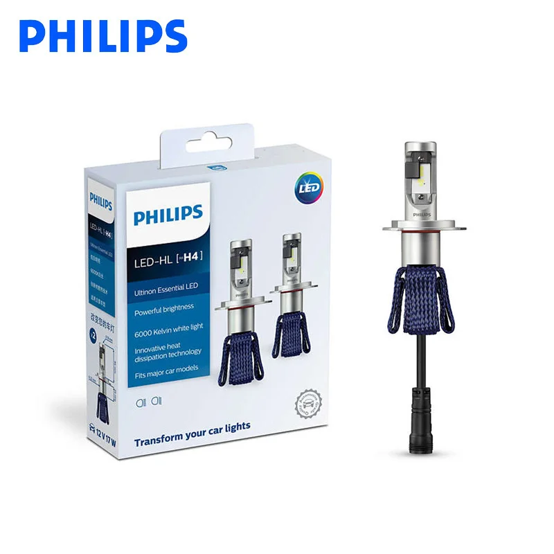 

Philips LED H4 H7 9003 Ultinon Essential LED Car Hi/lo Beam 6000K Bright White Light Auto Headlight H8 H11 H16 9005 9006 HB3 HB4