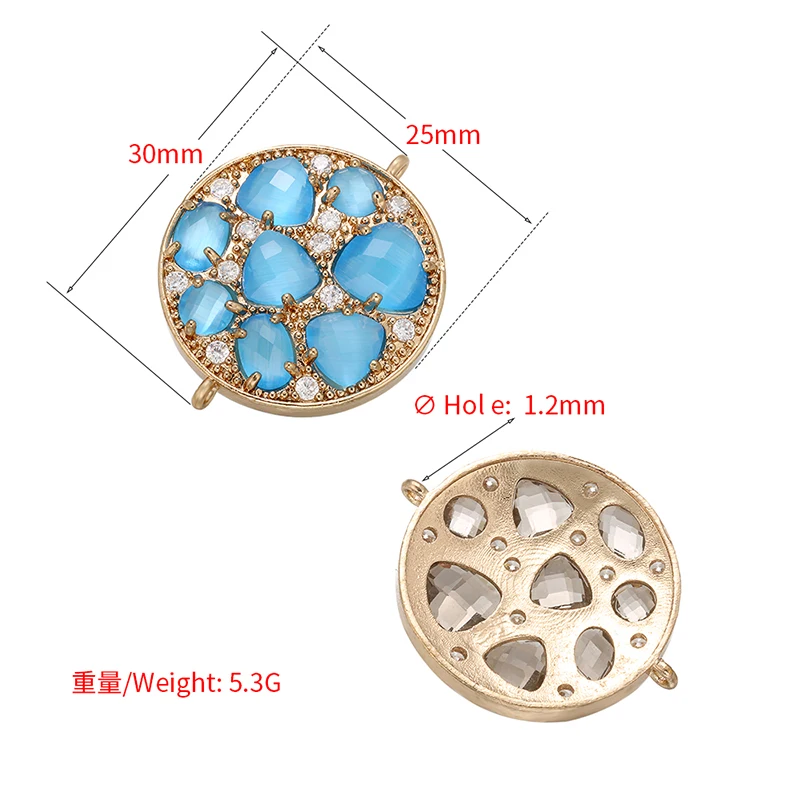ZHUKOU 25x30 мм коннектор для подвесок из кристаллов высокого качества женщин