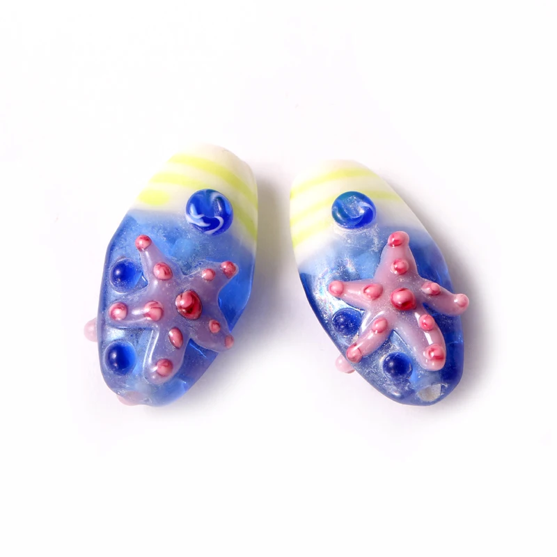 5pcs a lot Japan series starfish Charm colored loose Beads fit to bracelet Size14*15mm Hole: Approx 2-3mm | Украшения и