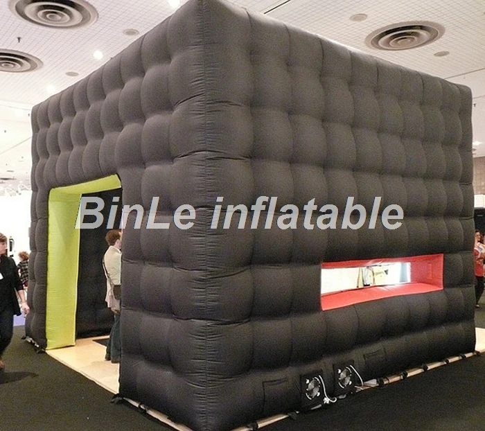Hot sale black 4mx4mx3.2m inflatable cube tent photo booth kiosk for event party exhibition | Игрушки и хобби