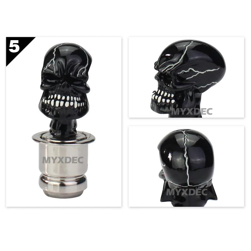 skull5 Автомобильный прикуриватель череп и скрещенные кости дизайн череп головы Разъем питания дым нагреватель автомобиля электронные автомобильные аксессуары разъем DC 12 В - Название цвета: skull5