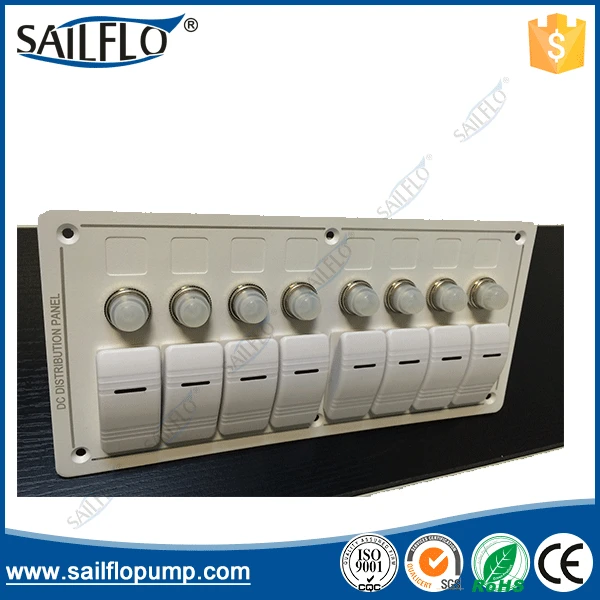 Алюминиевый выключатель с защитой от перегрузки 8 банд белый панель управления