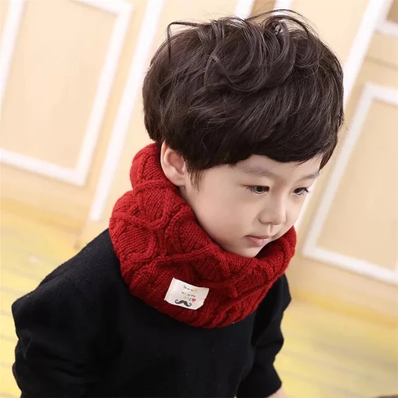 13 цветов зима весна осень детский шарф для девочек и мальчиков Kintted шерсть O шарфы